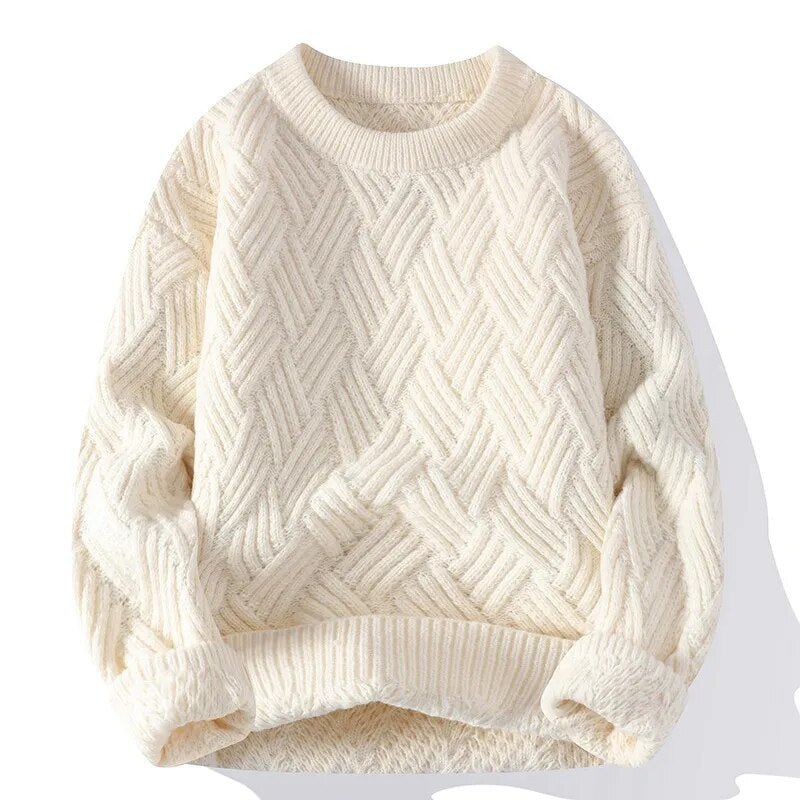Men's Vintage Round Neck Sweater