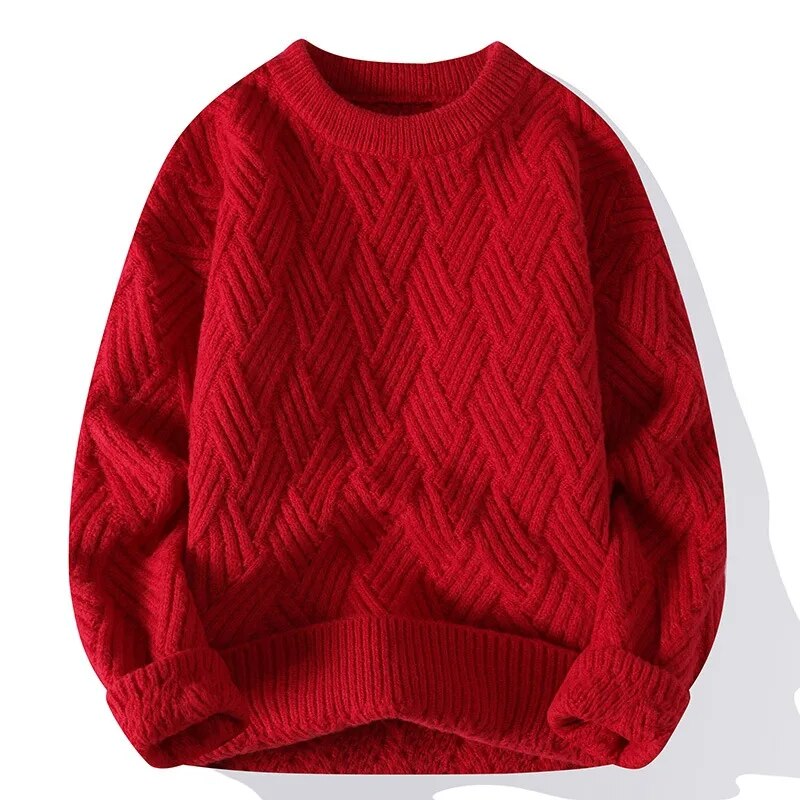 Men's Vintage Round Neck Sweater