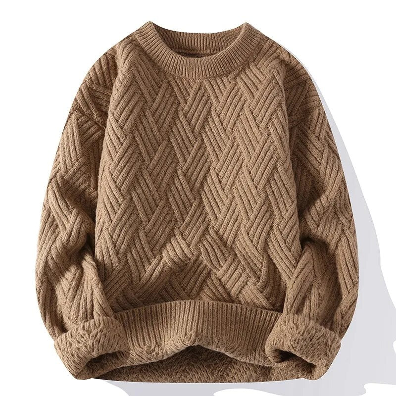Men's Vintage Round Neck Sweater