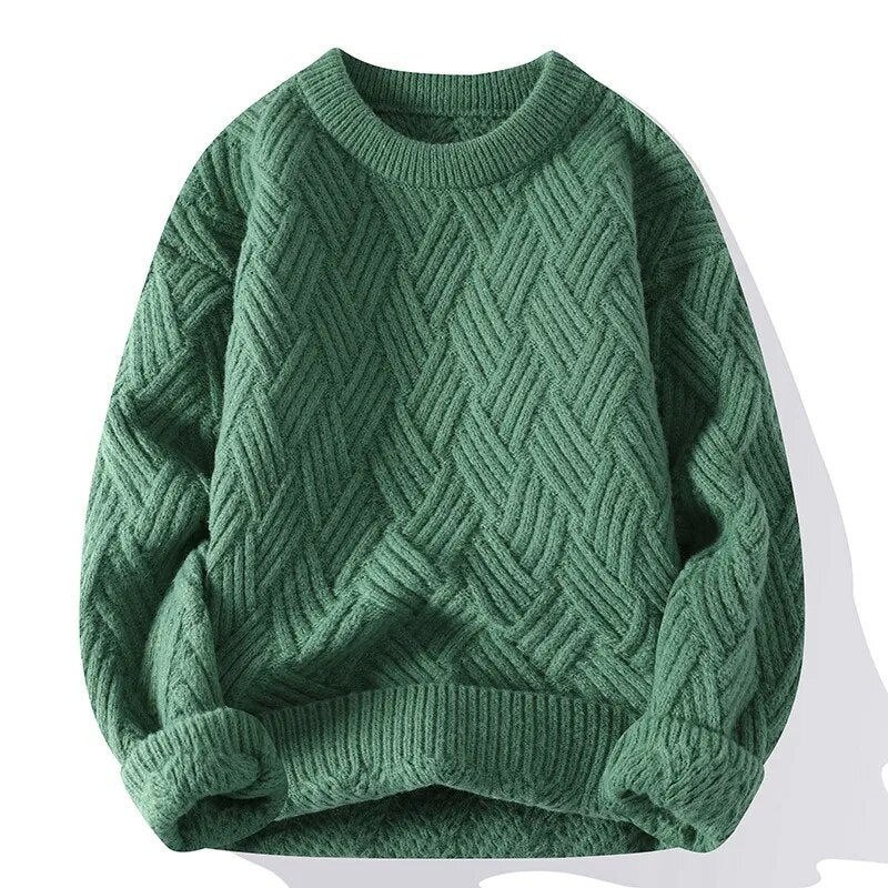 Men's Vintage Round Neck Sweater