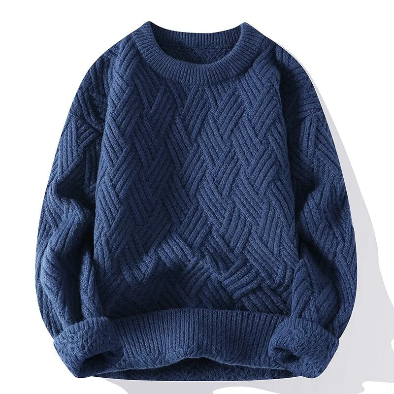 Men's Vintage Round Neck Sweater