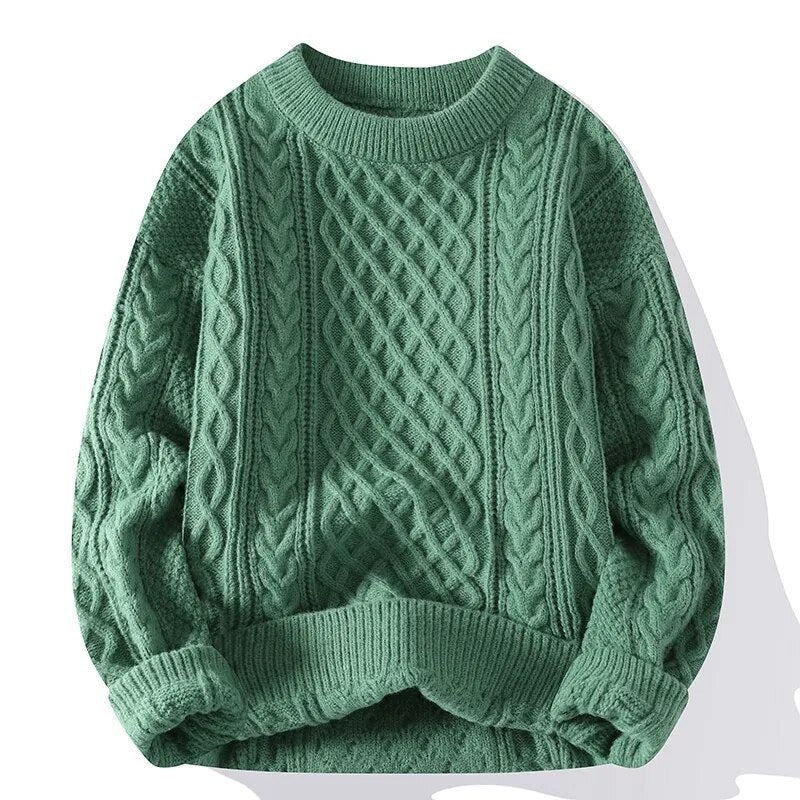 Men's Vintage Round Neck Sweater