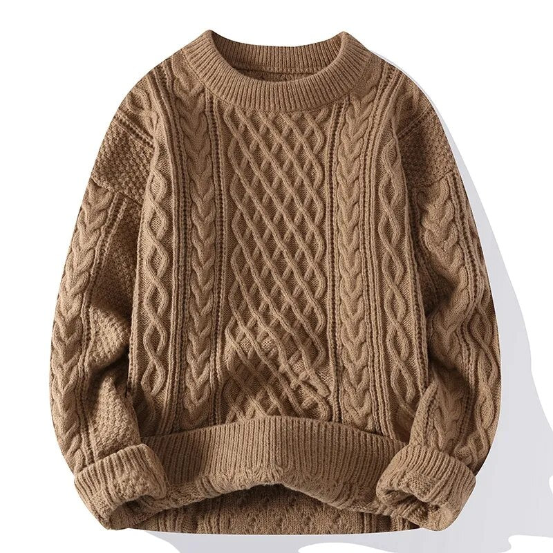 Men's Vintage Round Neck Sweater