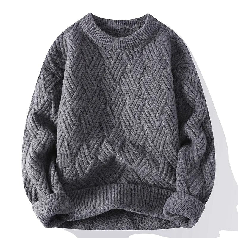 Men's Vintage Round Neck Sweater