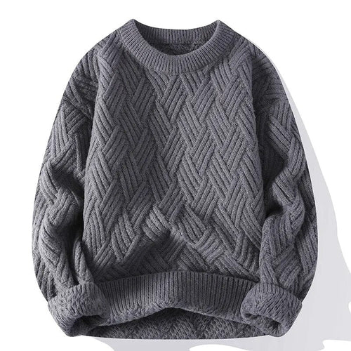 Men's Vintage Round Neck Sweater