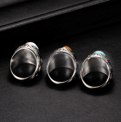 Men's Vintage Turquoise Stone Ring