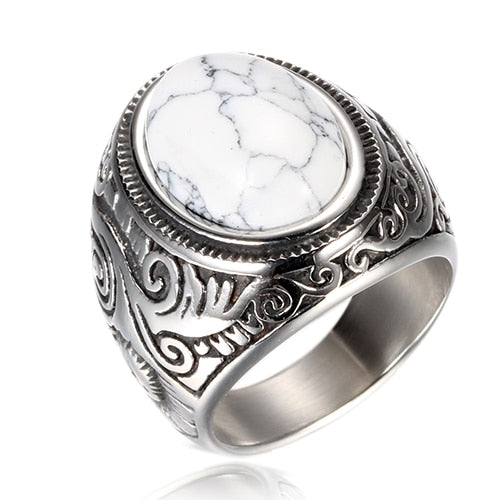 Men's Vintage Turquoise Stone Ring