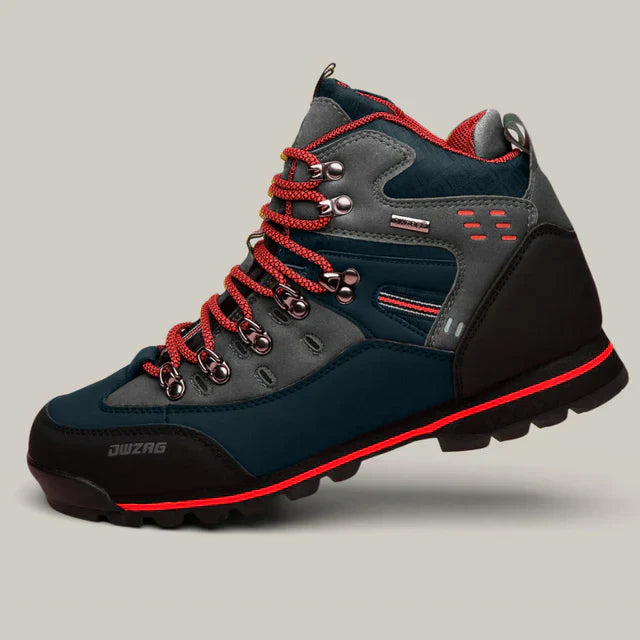 Men's Walking Boots Waterproof PU Leather Mid-High Rubber Sole