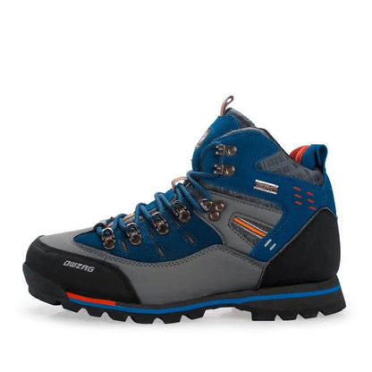 Men's Walking Boots Waterproof PU Leather Mid-High Rubber Sole