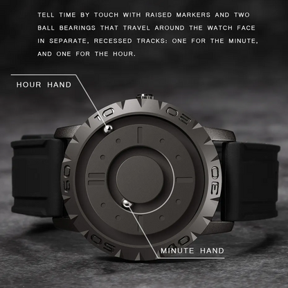 Men's Watch Magnetic Rubber Steel Modern Style