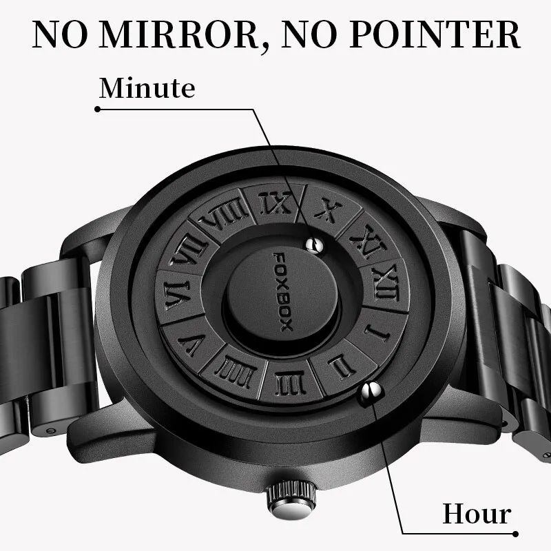 Men's Watch Magnetic Rubber Steel Modern Style