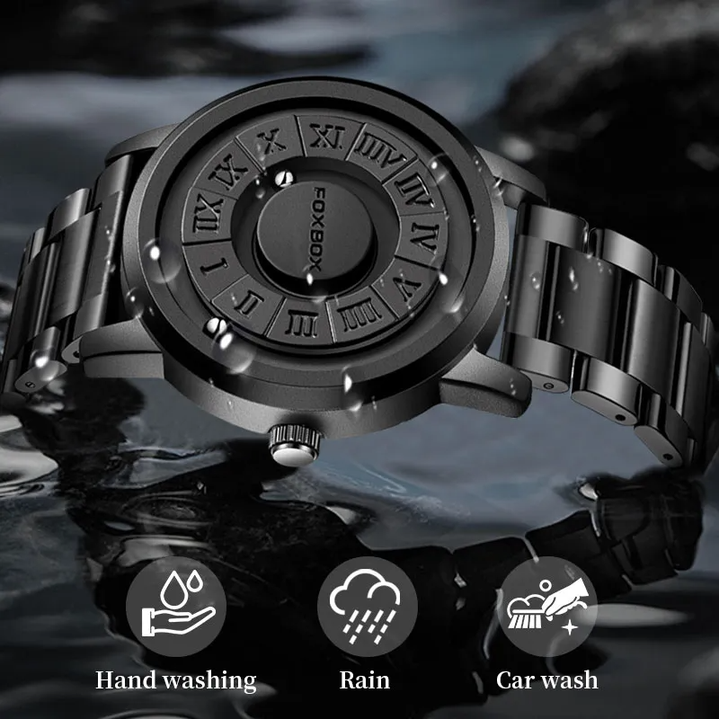 Men's Watch Magnetic Rubber Steel Modern Style