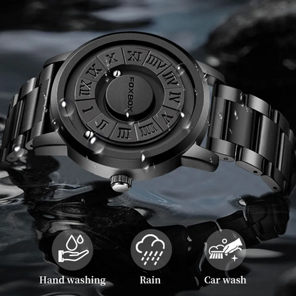 Men's Watch Magnetic Rubber Steel Modern Style