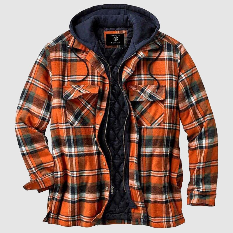 Men's Winter Coat Long Jacket with Hood Casual Design