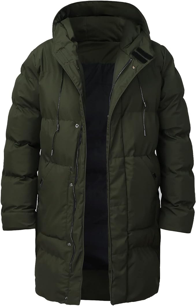Men's Winter Coat Thick Stylish Polyester Blend for Comfort and Warmth