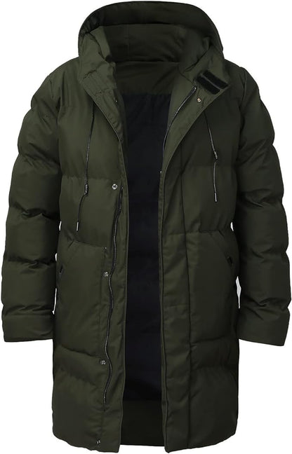Men's Winter Coat Thick Stylish Polyester Blend for Comfort and Warmth