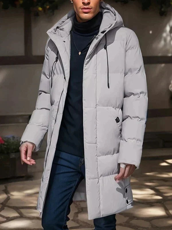 Men's Winter Coat Thick Stylish Polyester Blend for Comfort and Warmth