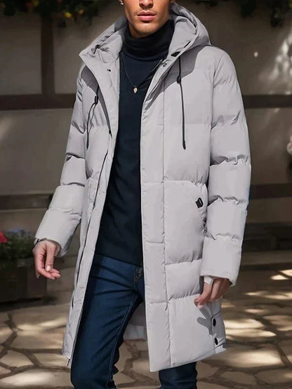 Men's Winter Coat Thick Stylish Polyester Blend for Comfort and Warmth