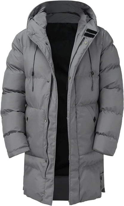 Men's Winter Coat Thick Stylish Polyester Blend for Comfort and Warmth