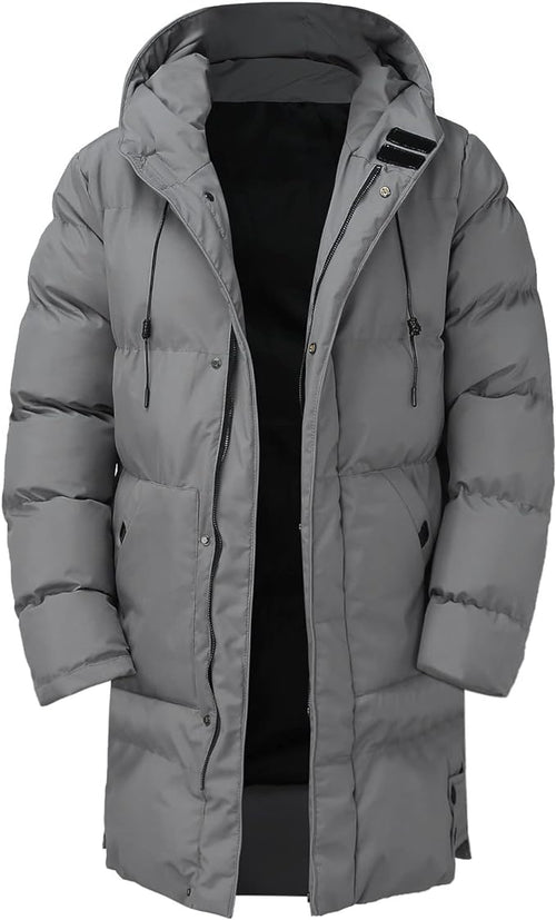 Men's Winter Coat Thick Stylish Polyester Blend for Comfort and Warmth