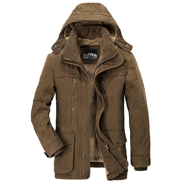 Men's Winter Coat Warm and Comfortable With Adjustable Hood