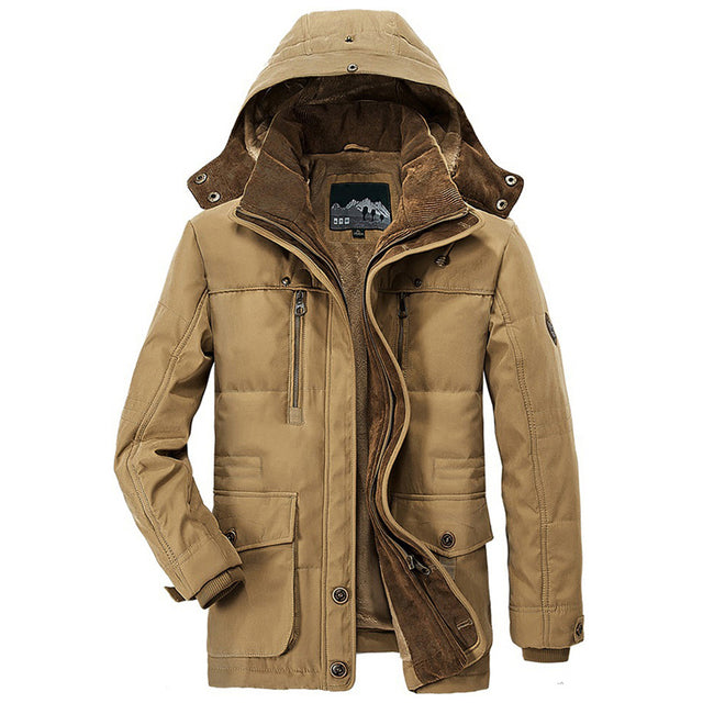 Men's Winter Coat Warm and Comfortable With Adjustable Hood
