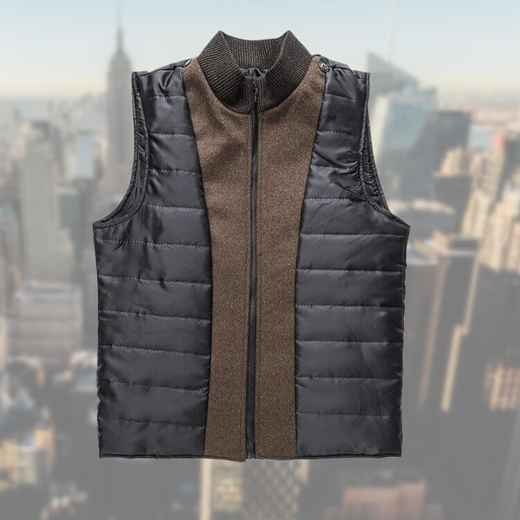 Men's Winter Coat With Vest Elegant Long Cut High Quality Fabric