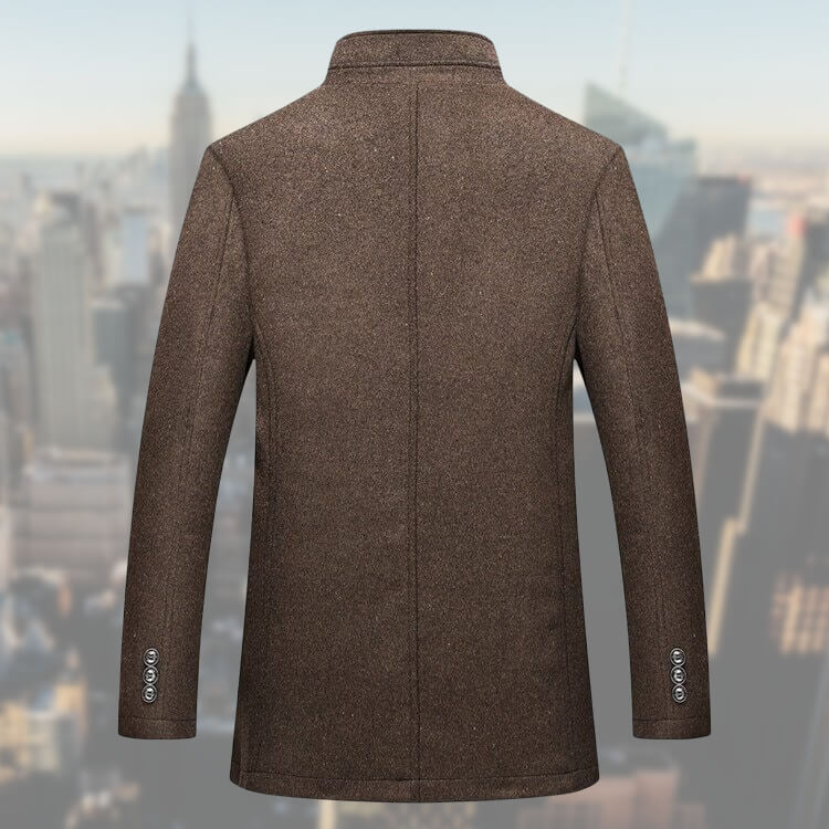 Men's Winter Coat With Vest Elegant Long Cut High Quality Fabric