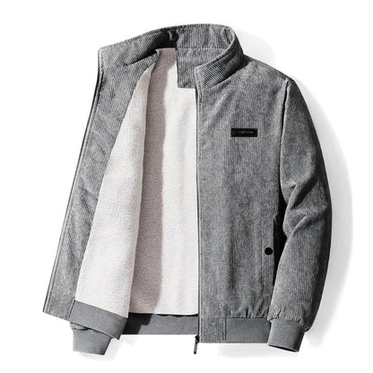 Men's Winter Jacket Retro Style with Sherpa Lining