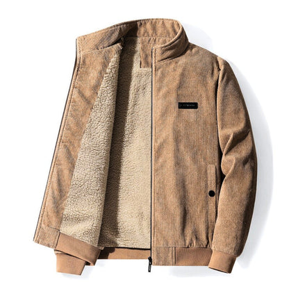 Men's Winter Jacket Retro Style with Sherpa Lining