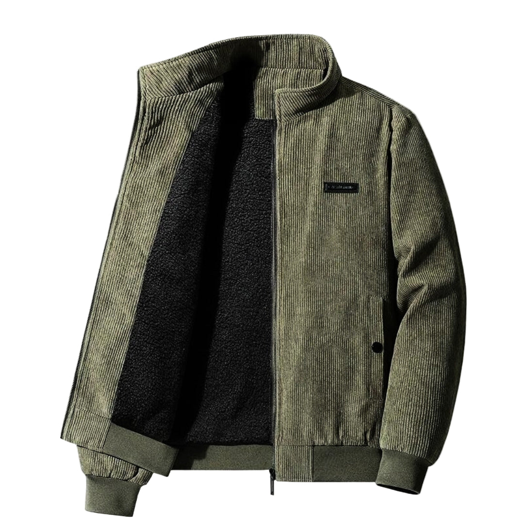 Men's Winter Jacket Retro Style with Sherpa Lining
