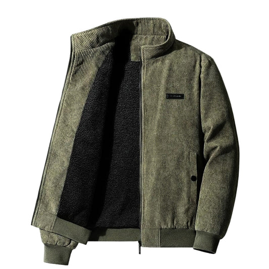Men's Winter Jacket Retro Style with Sherpa Lining