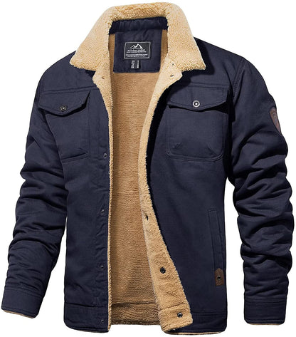 Men's Winter Jacket Sherpa-foring Water-repellent Robust