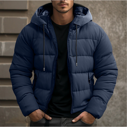 Men's Winter Jacket Waterproof with Adjustable Hood