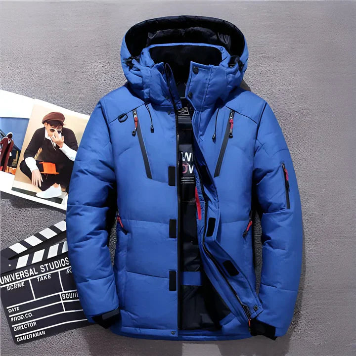 Men's Winter Jacket With Adjustable Hood