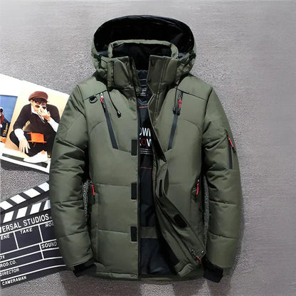 Men's Winter Jacket With Adjustable Hood
