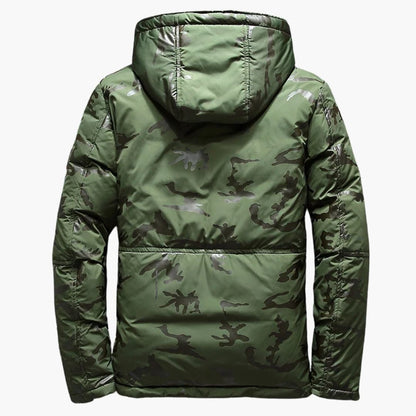 Men's Winter Jacket with Hood and Zipper