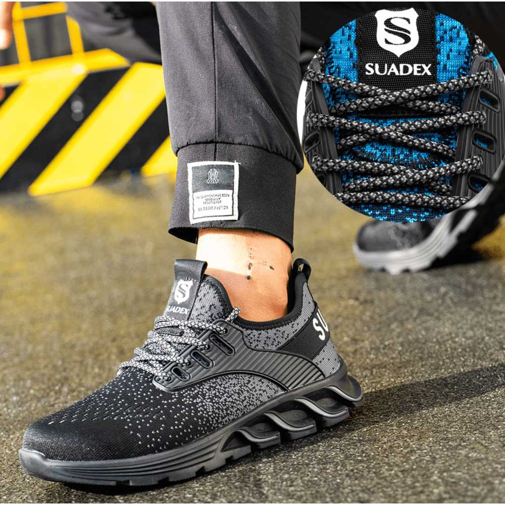Men's Work Shoes with Kevlar Sole and Steel Toecap