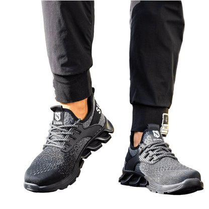 Men's Work Shoes with Kevlar Sole and Steel Toecap