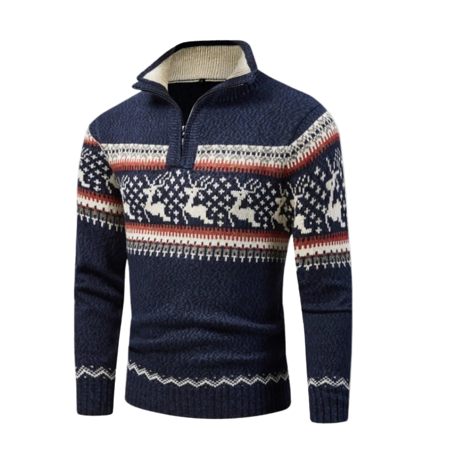 Men's Zip-up Shirt Scandinavian Design Modern Minimalist