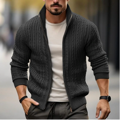 Men's Zipped Cardigan Modern Slim Fit