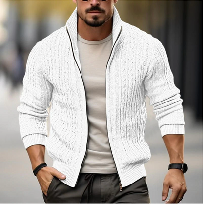 Men's Zipped Cardigan Modern Slim Fit