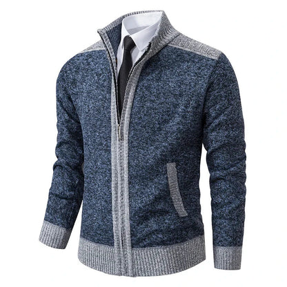 Men's Zipped Cardigan Sporty Casual Look for Autumn and Winter