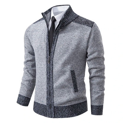 Men's Zipped Cardigan Sporty Casual Look for Autumn and Winter