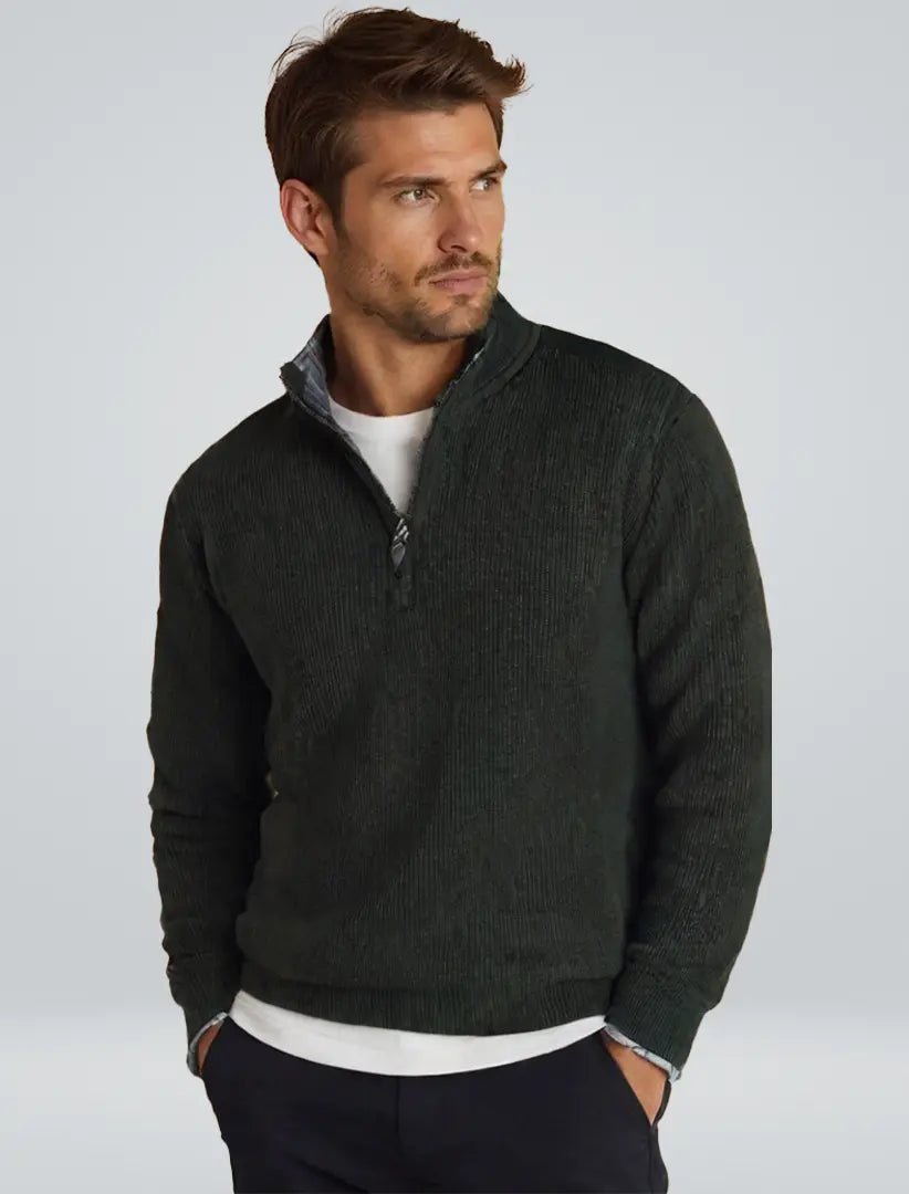 Men's Zipped Knitted Sweater