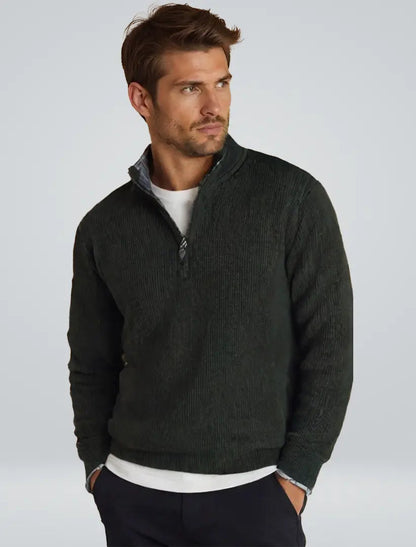 Men's Zipped Knitted Sweater