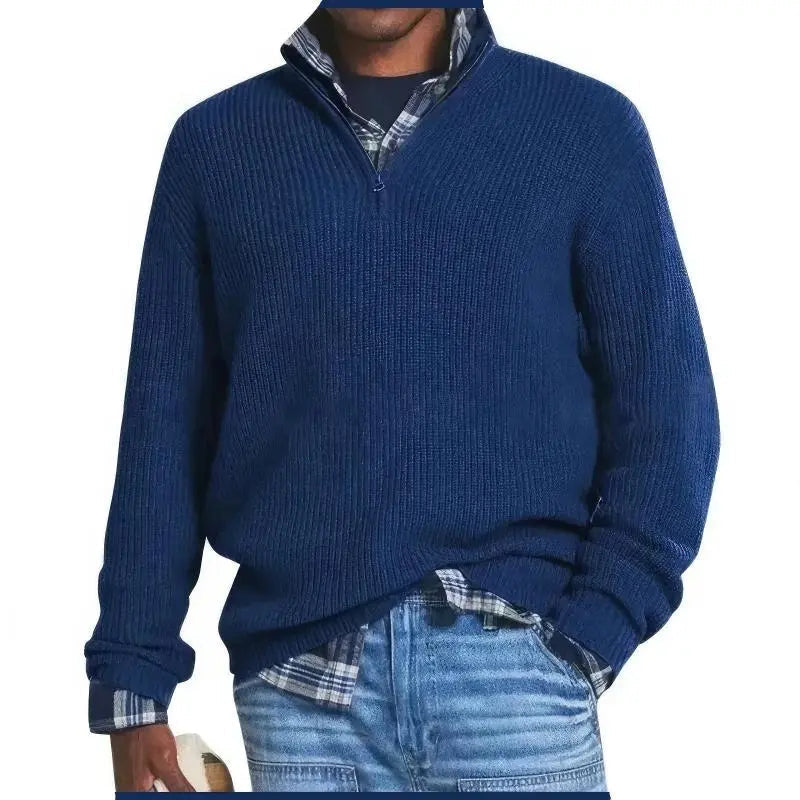 Men's Zipped Knitted Sweater