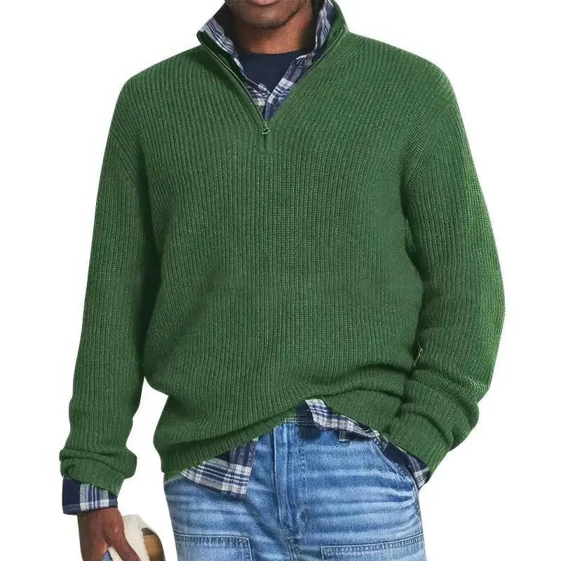 Men's Zipped Knitted Sweater