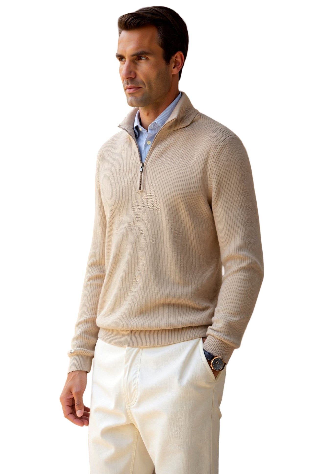 Men's Zipped Shirt Classic Design For Cold Days