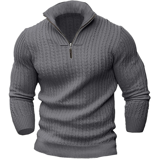 Men's Zipped Sweater Casual Comfortable Soft Fabric